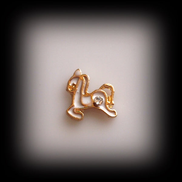 Gold Carousel Horse Floating Charm