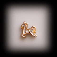 Gold Carousel Horse Floating Charm - Find Something Special