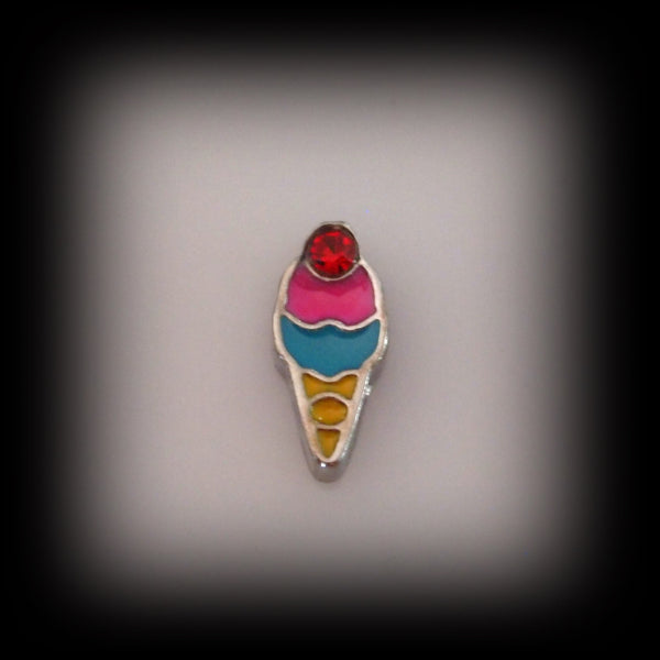 Ice Cream Cone Floating Charm