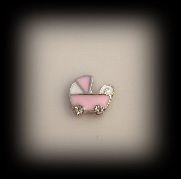 Pink Pram Floating Charm