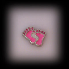 Pink Baby Feet Floating Charm - Find Something Special - 1