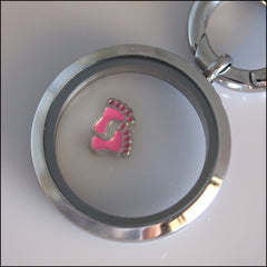 Pink Baby Feet Floating Charm - Find Something Special - 2