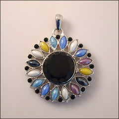 Flower Snap Pendant with Snap Button - Multicolour Pastel - Find Something Special