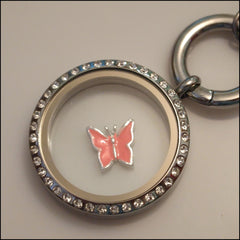 Light Pink Butterfly Floating Charm - Find Something Special - 2