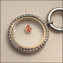 Red Double Heart Floating Charm - Find Something Special - 2