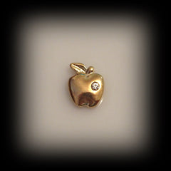 Gold Apple Floating Charm - Find Something Special