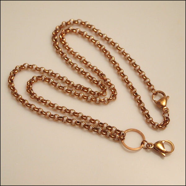 Rose Gold Rolo Chain for Living Locket