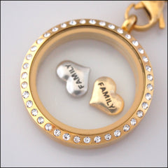 "Family" Heart Floating Charm - Find Something Special