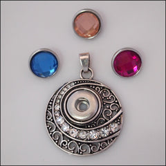 Crystal Swirl Mini Snap Pendant Set - Find Something Special