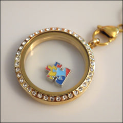 Autism Awareness Floating Charm - Find Something Special