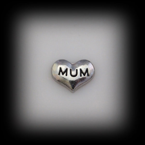 Mum Heart Floating Charm