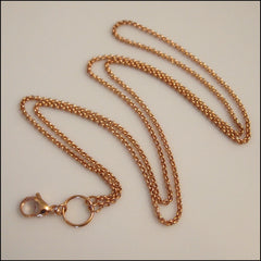 Long Overhead Rose Gold Rolo Chain for Living Locket - Find Something Special