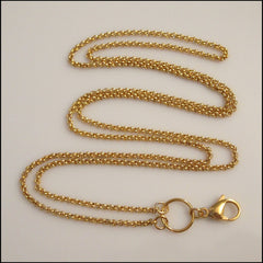 Long Overhead Gold Rolo Chain for Living Locket - Find Something Special