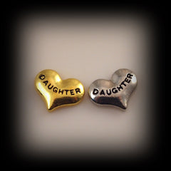 "Daughter" Heart Floating Charm - Find Something Special