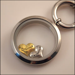 "Daughter" Heart Floating Charm - Find Something Special