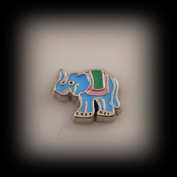 Blue Elephant Floating Charm