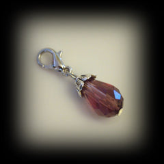 Purple Tear Drop Dangle Charm - Find Something Special