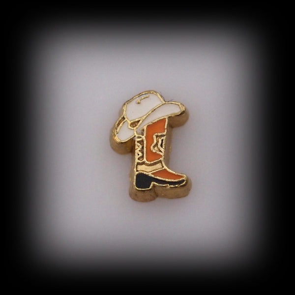 Cowboy Hat and Boot Floating Charm