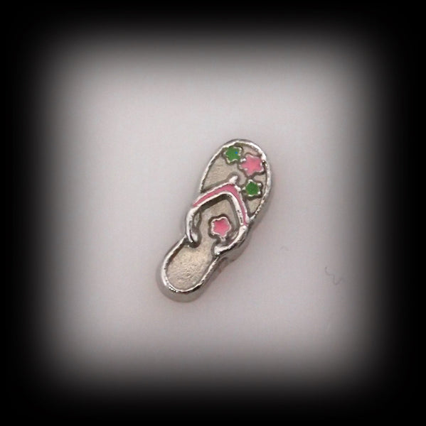 Single Floral Thong Floating Charm