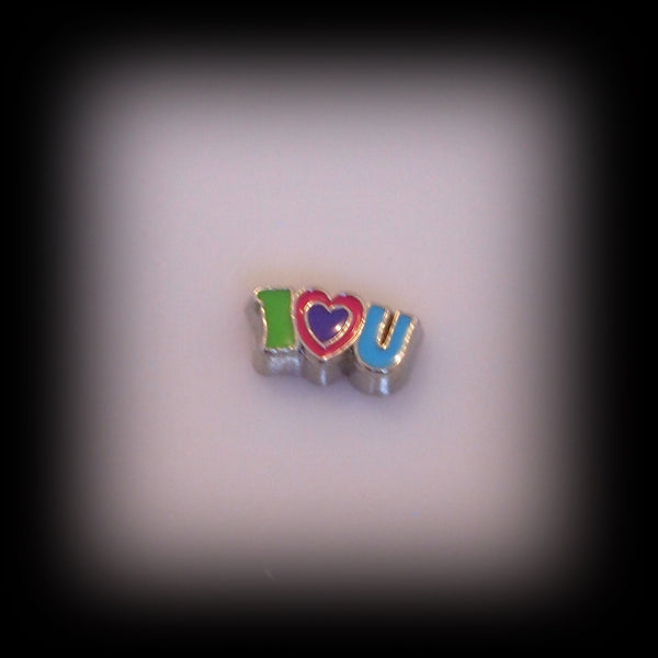 I "Heart" U Colourful Floating Charm