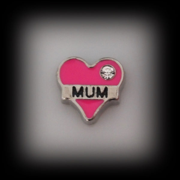 Pink "Mum" Floating Charm
