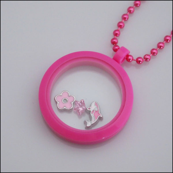 Acrylic Magnetic Living Locket - Pink
