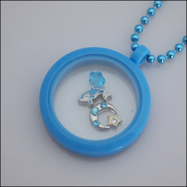Acrylic Magnetic Living Locket - Blue