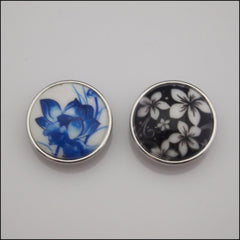 Floral Print Snap Button - Find Something Special