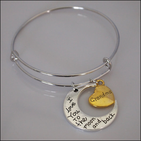 Expandable Bangle - Grandma to the Moon and Back