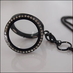 Black Crystal Living Locket - Find Something Special