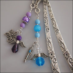 Angel Bookmark - Floral Silver - Find Something Special