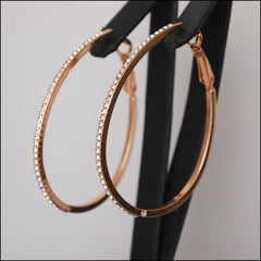 Large Tear Drop Crystal Hoops - Find Something Special