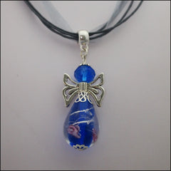 Glass Angel Pendant - Dark Blue - Find Something Special