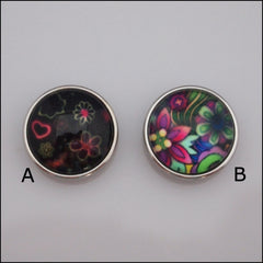 Neon Coloured Print Snap Button - Find Something Special