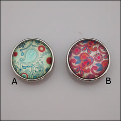 Paisley Print Snap Button - Find Something Special