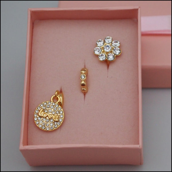 Leather Bracelet Charms Set 2 - Gold Plated