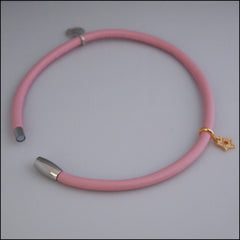 Double Leather Charm Bracelet - Pink - Find Something Special
