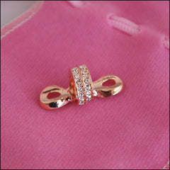 Large Crystal Knot Charm - Rose Gold Plated - Find Something Special - 2