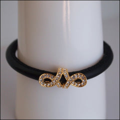 Large Crystal Knot Charm - Gold Plated - Find Something Special