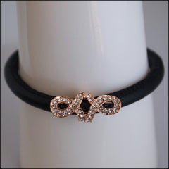 Large Crystal Knot Charm - Rose Gold Plated - Find Something Special