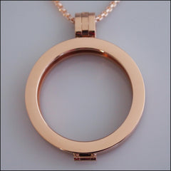 Simple Coin Holder Pendant - Rose Gold - Find Something Special