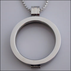 Simple Coin Holder Pendant - Silver - Find Something Special
