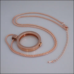 Simple Coin Holder Pendant - Rose Gold - Find Something Special