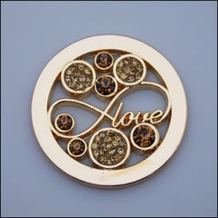 Coin for Coin Pendant - "Love" Gold - Find Something Special