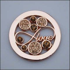 Coin for Coin Pendant - "Love" Rose Gold - Find Something Special