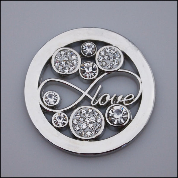 Coin for Coin Pendant - "Love" Silver