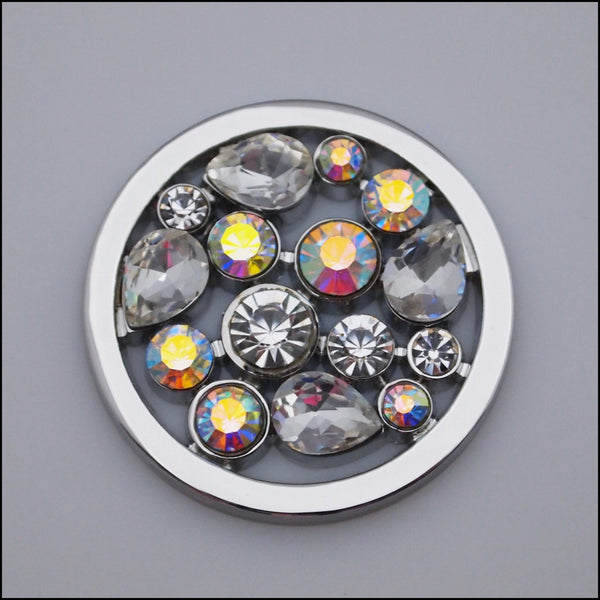 Coin for Coin Pendant - Crystal Cluster Silver