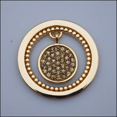 Coin for Coin Pendant - Swinging Disc Gold - Find Something Special