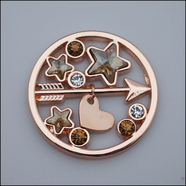 Coin for Coin Pendant - Heart and Arrow Rose Gold