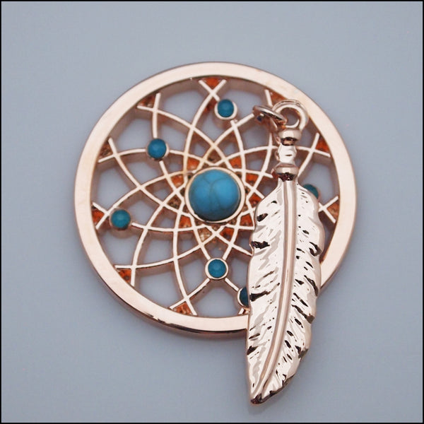 Coin for Coin Pendant - Dream Catcher Rose Gold